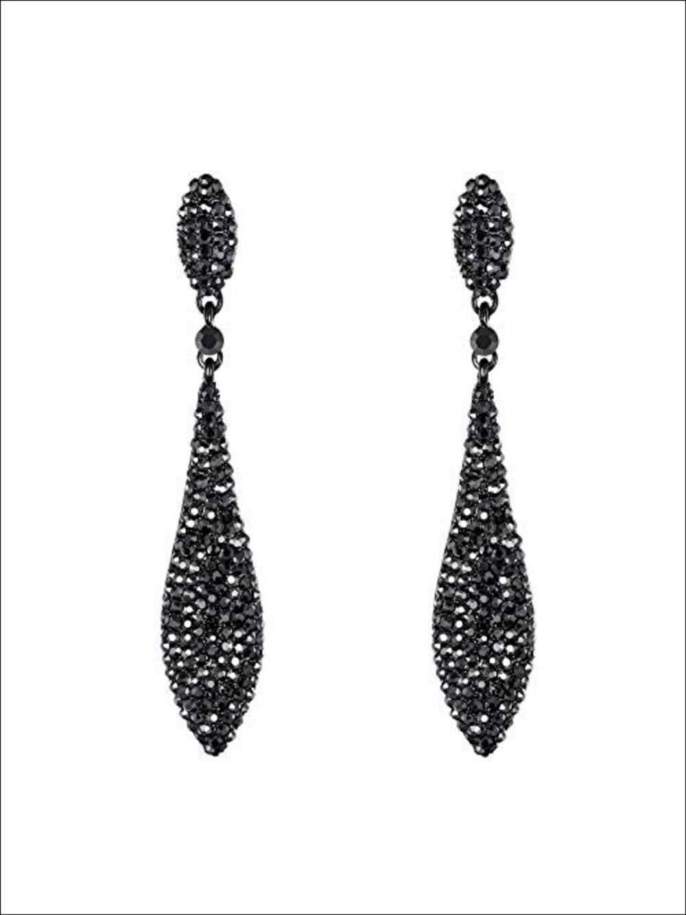 Crystal Alloy Drop & Dangle Earrings Wedding Prom Party Formal 3.2"